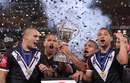Kiwis celebrate victory over the Kangaroos