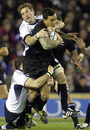 Sonny Bill Williams makes an impression on the Scotland defence