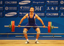 Kirill Pavlov takes the strain in the Men's Weightlifting 