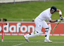 Kevin Pietersen misses a straight one and is bowled