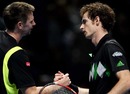 Robin Soderling congratulates Andy Murray on his win