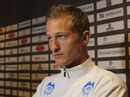 Anders Lindegaard attends a press conference