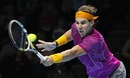Rafael Nadal stretches to reach a return