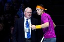 Rafael Nadal remonstrates with the match referee