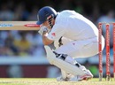 Andrew Strauss avoids a ball bowled by Ben Hilfenhaus
