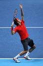 Roger Federer serves to Rafael Nadal