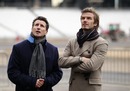 Lord Coe and David Beckham survey the Olympic Stadium