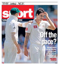 The Australian media pile into their team after the Brisbane Test