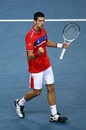 Novak Djokovic shows his delight