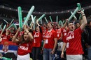 Serbia fans support Novak Djokovic