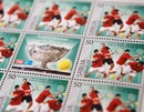 Stamps feature images of the victorious Serbian Davis Cup team 