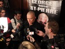 Georges St-Pierre addresses the media