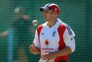 James Tredwell tosses the ball up