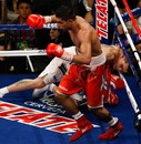Amir Khan drops Marcos Maidana in the first round
