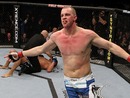 Stefan Struve reacts after he won his fight by TKO against Sean McCorkle
