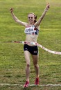 Charlotte Purdue crosses the finish line
