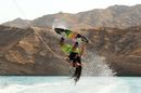 Juien Breistroff competes in the men's individual wakeboarding during day seven of the 2nd Asian Beach Games Muscat 2010