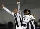 PAOK players celebrate at the end of their match