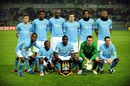 Manchester City pose for their team photo