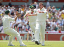Peter Siddle is thrilled after having Matt Prior bowled