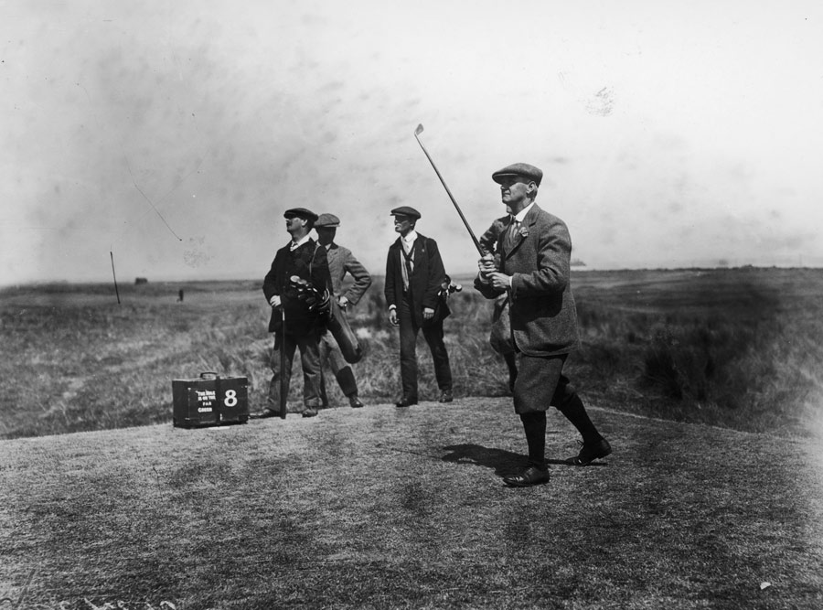 John Ball takes part in the Amateur Golf Championship 