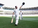 Jonathan Trott accepts the applause after his century