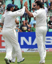 Zaheer Khan celebrates his third wicket