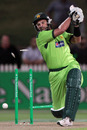 Shahid Afridi was bowled by Kyle Mills for 7