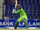 The moment before impact: Abdul Razzaq winds up for a big hit