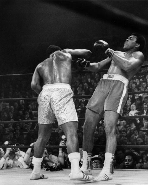 Joe Frazier catches Muhammad Ali