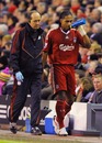 Glen Johnson of Liverpool is substituted