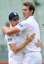 Brothers in arms: Chris Tremlett and James Anderson shared eight wickets