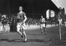 Eric Liddell winning the 440 yards race at the 1924 Amateur Athletics Association championships