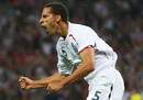 Rio Ferdinand celebrates his goal