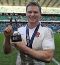 England's Chris Ashton poses with his Man of the Match honour