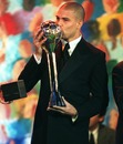 Ronaldo kisses the World Player of the Year trophy