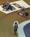 Sir Chris Hoy powers clear to win the Keirin as his rivals take a tumble