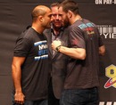 BJ Penn and Jon Fitch get up close and personal at a press conference