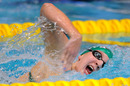 Rebecca Adlington competes in the 200m freestyle heats