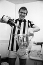 Dennis Tueart celebrates Manchester City's League Cup victory
