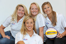 Great Britain's beach volleyball squad pose for a photo