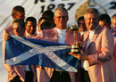 Sandy Lyle and Colin Montgomerie pose with the Ryder Cup