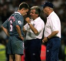 Terry Venables and Don Howe console Gareth Southgate