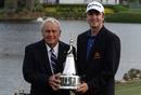 Martin Laird celebrates his victory at Bay Hill with Arnold Palmer