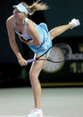 Maria Sharapova sends down a serve