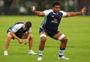 Wycliff Palu of the Waratahs warms up during a Waratahs training session