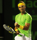 Rafael Nadal celebrates overcoming Tomas Berdych