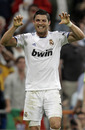 Cristiano Ronaldo celebrates scoring Real Madrid's fourth goal