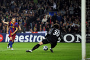 Andres Iniesta opens the scoring for Barcelona