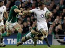 Mark Cueto attempts to break through the Ireland defence